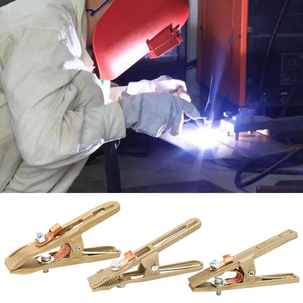 

260A 300A 500A Brass Ground Clamp Argon Arc Welding Machine Grounding Clamp Welder Electrode Holder Clip Welding Cable Holder