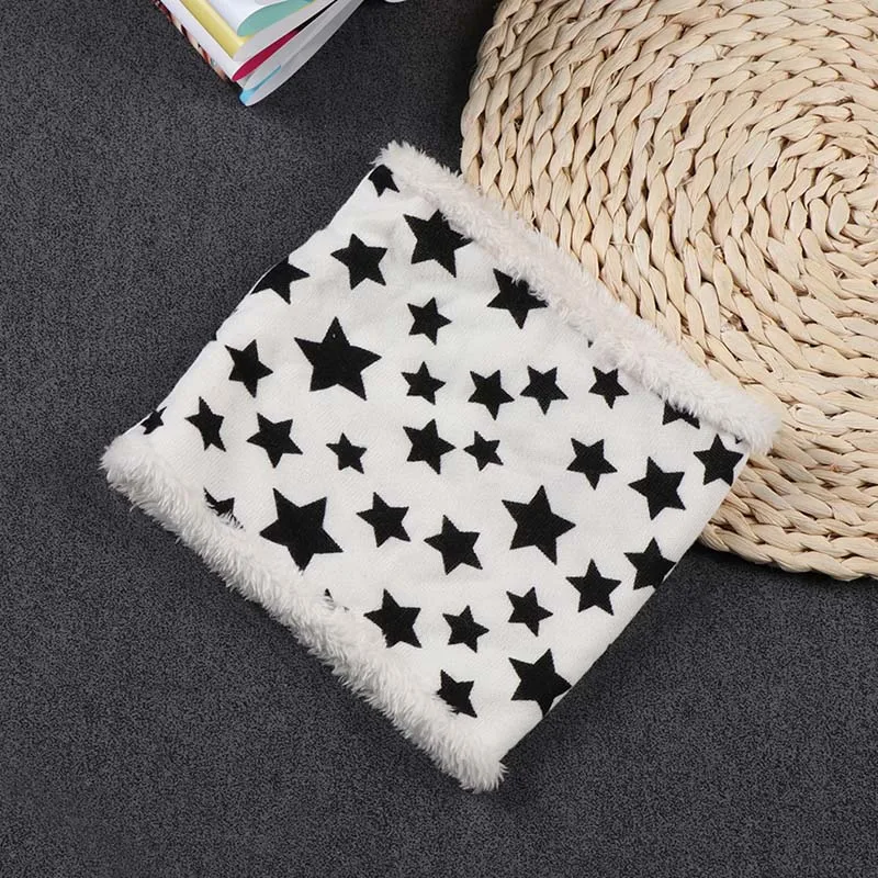 O-neck Scarf Girl Boy Ring Collar Scraf With Printed Star Good Christmas Gift Hot Selling High Quality Cotton Baby Kids Children | Детская