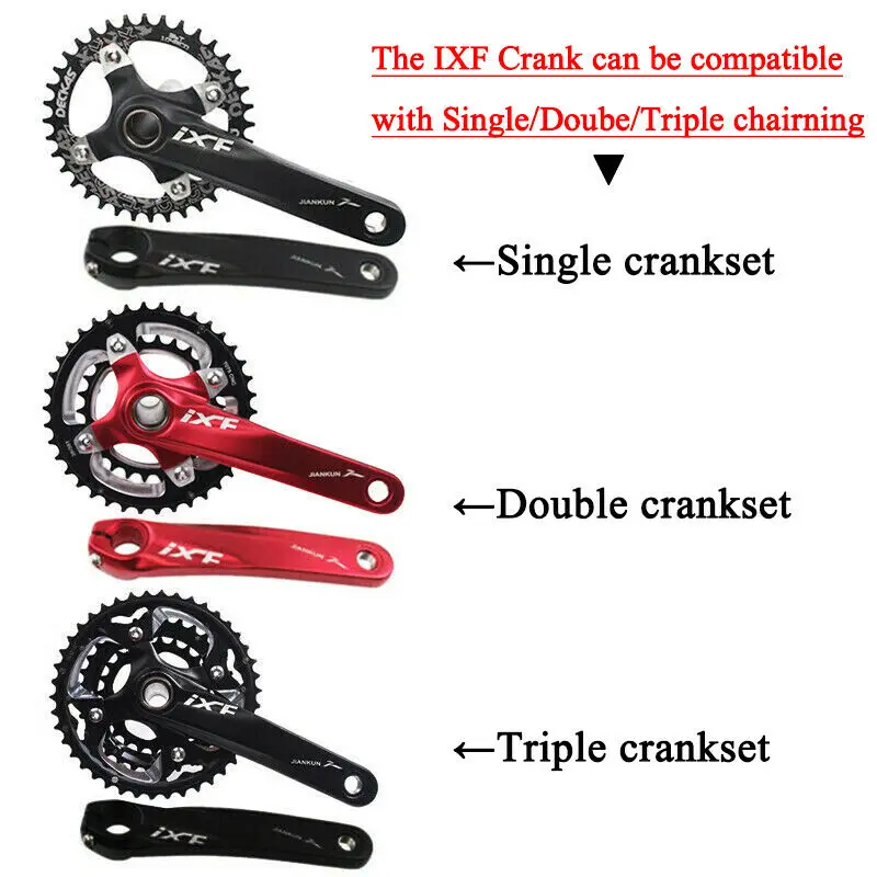 104BCD рукоятка 170 MTB Crankset Алюминиевый Дорожный Велосипед Crank набор частей широкое