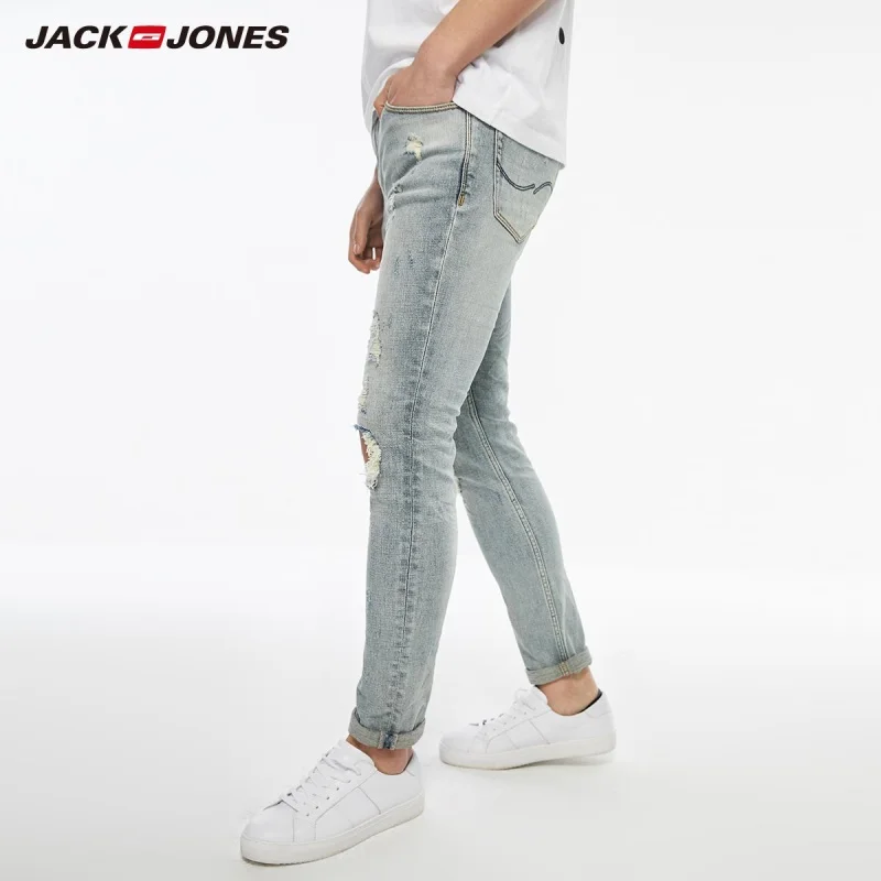 Мужские винтажные джинсы с потертостями 219332567 | Мужская одежда