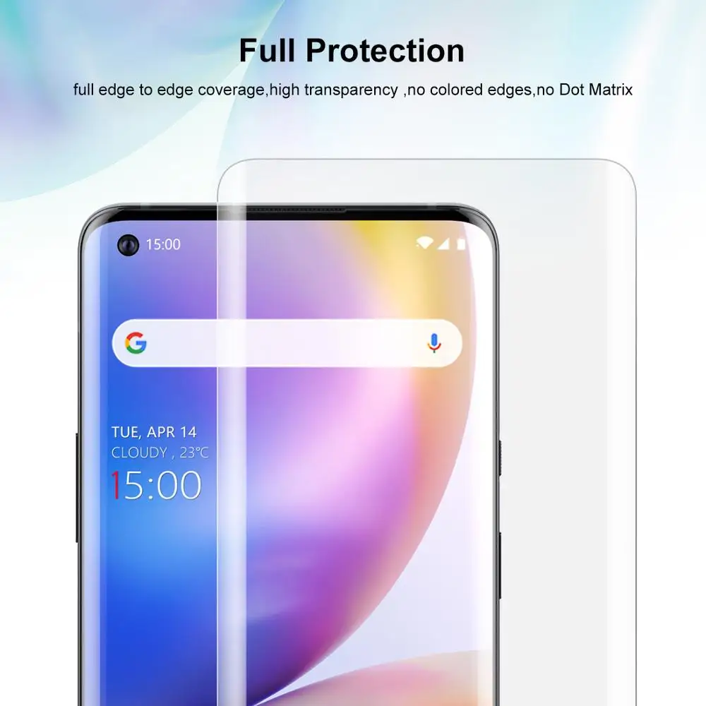 screen protector with fingerprint unlock for oneplus 8 uv glass film full cover for oneplus 8 pro tempered glass free global shipping