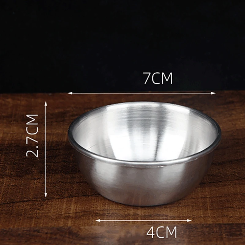 

12 Pack Stainless Steel Sauce Bowls Round Seasoning Dishes Mini Saucers Dishes Sushi Dipping Bowel Appetizer Plate