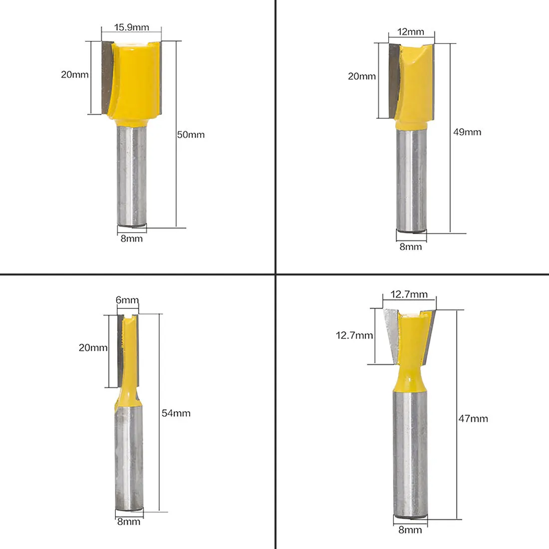 12 шт./компл. деревообрабатывающий фасонно Фрезерный резак набор бит машина