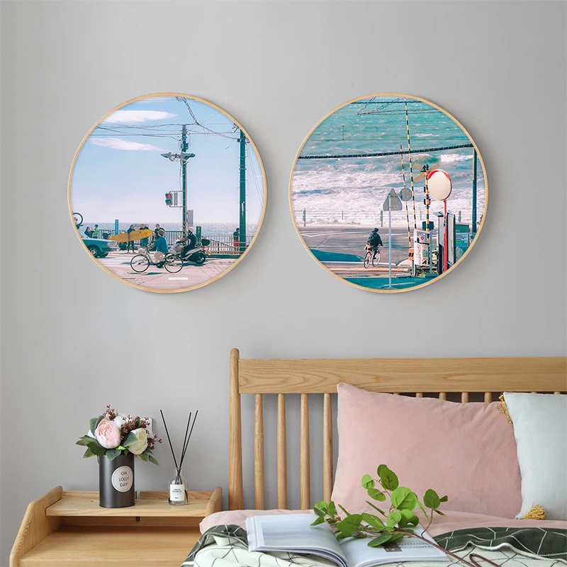 Настенная картина с принтом на холсте круглые модульные постеры в скандинавском