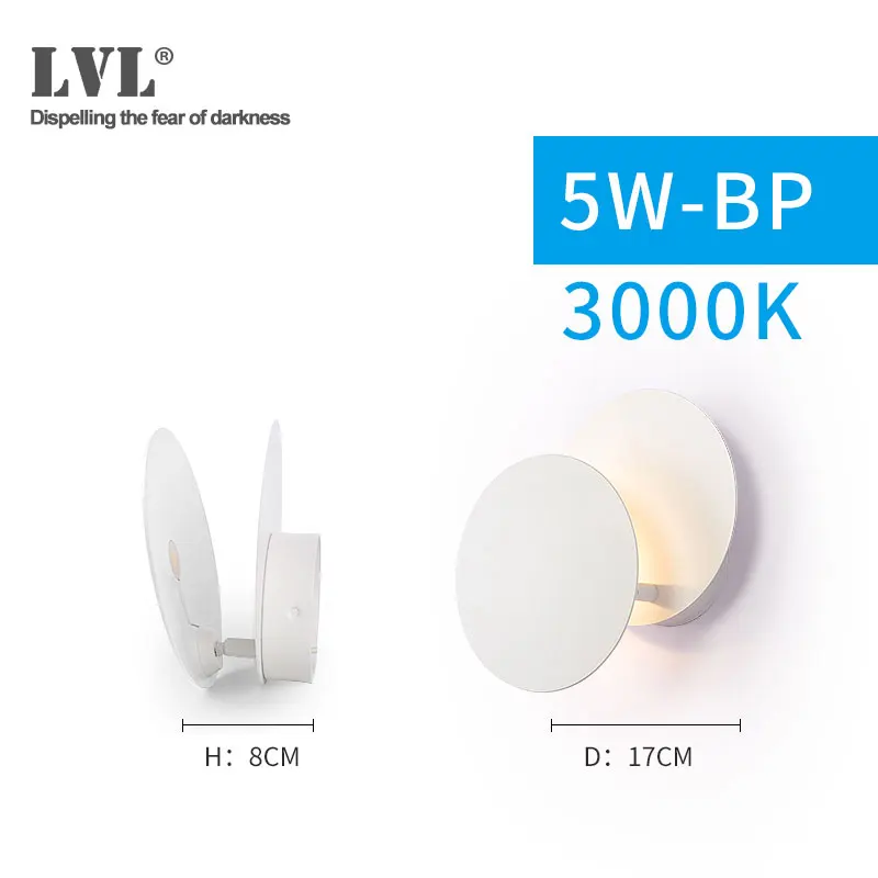 5W-BP-3000K Корпус COB светодиодный светильник для внутреннего освещения настенный светильник современное Домашнее освещение украшение настенный светильник 5 Вт 85-265 в для спальни светильник - Цвет абажура: 5W-BP-3000K