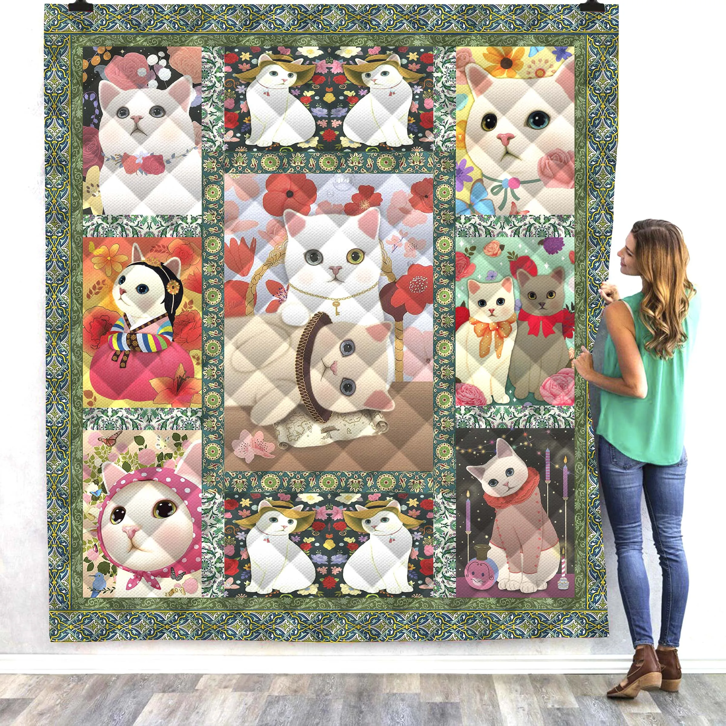 Одеяло с 3D рисунком кота для фотосъемки летнее одеяло 2019|Одеяла| |