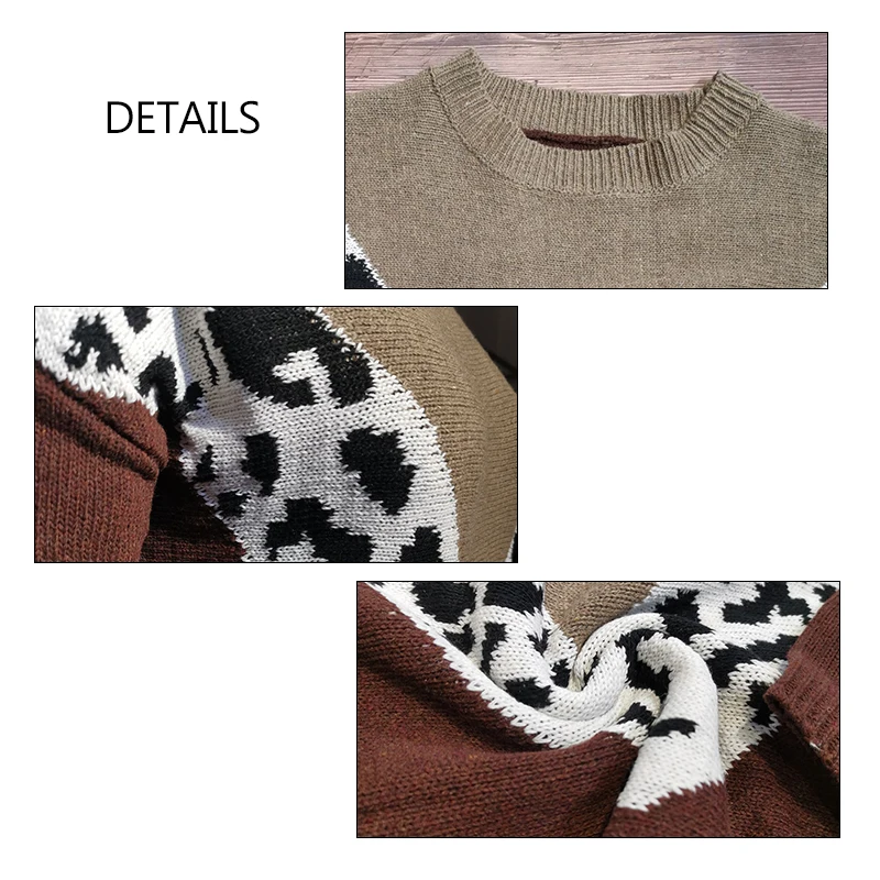 Свитер большого размера с круглым вырезом вязаные свитера на осень и зиму