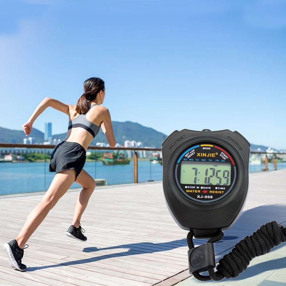 

Waterproof Watch Digital Handheld LCD Stopwatch Timer Chronograph Time Counter Sport Alarm New Mens Watch Digital Sport