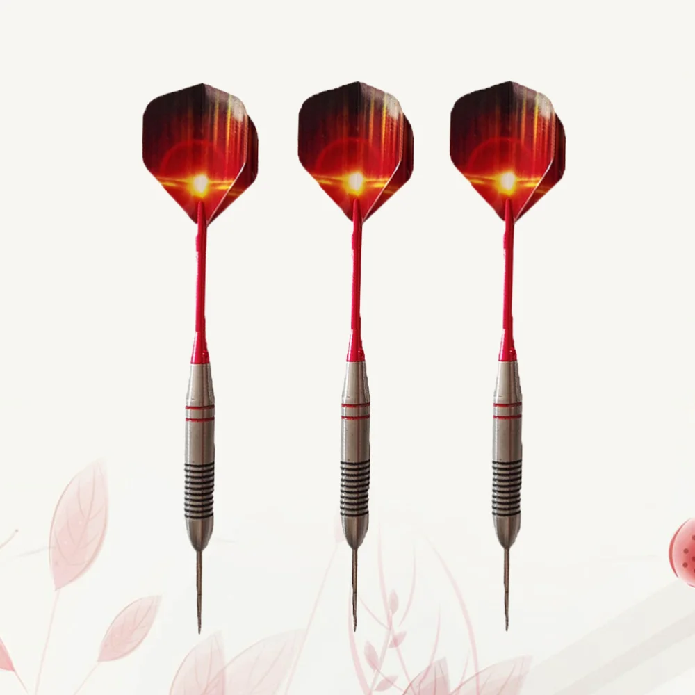 

3 Pcs 24g Stainless Steel Darts Set Professional Stainless Needle Tipped Dart Aluminum Shafts Flashing Pattern Standard Flights