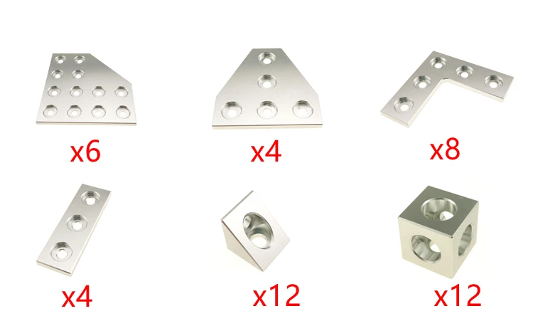 

1 Set 3D Print Parts BLV Mgn Cube Printer Kit 2020 2040 Aluminum Profile Frame CNC Processing