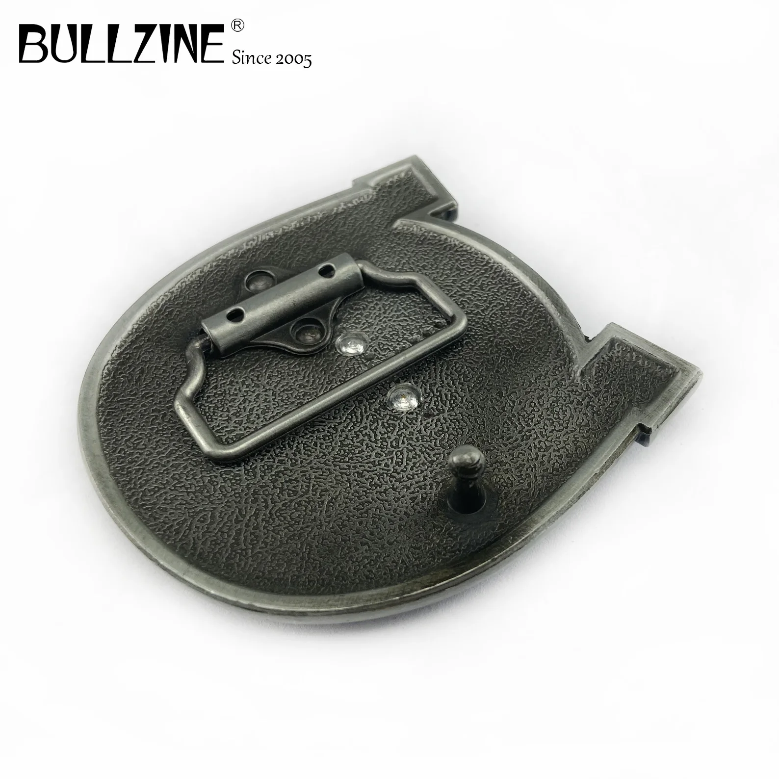 Bullzine Zinc alloy western Horse head belt buckle with pewter finish FP-03623 for 4cm width snap on | Дом и сад