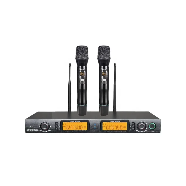 

LEISOUND 2 Channel Wireless Blue tooth Karaoke Microphone for Stage