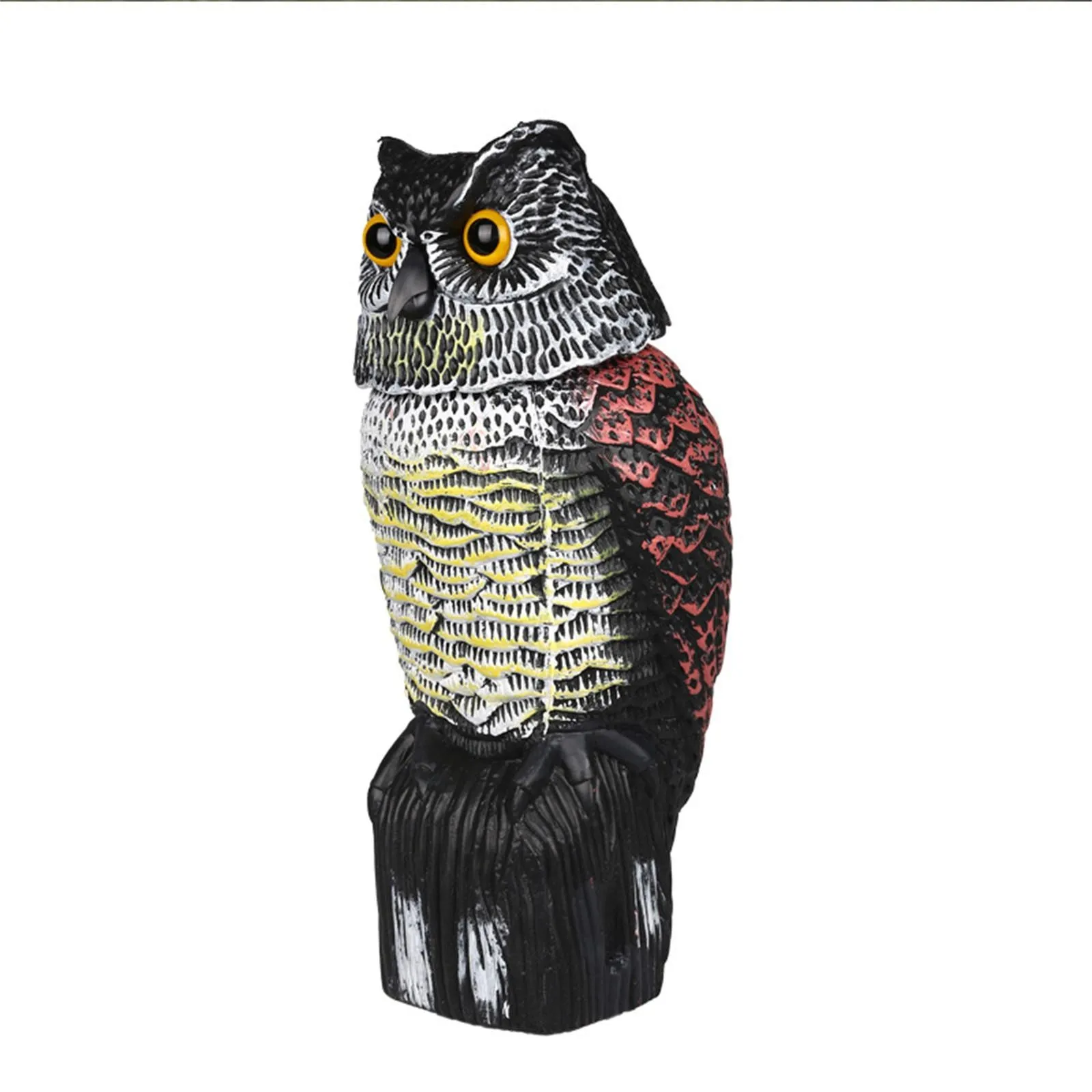 Имитация пластмассы вращающаяся голова Сова садовый Репеллент для крыс и птиц