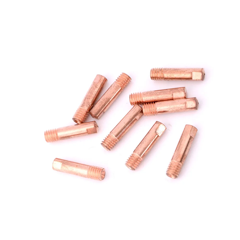 

10pcs Weld Torch Contact Tips Mig Mag Welding Gas Nozzle 15AK-0.8mm