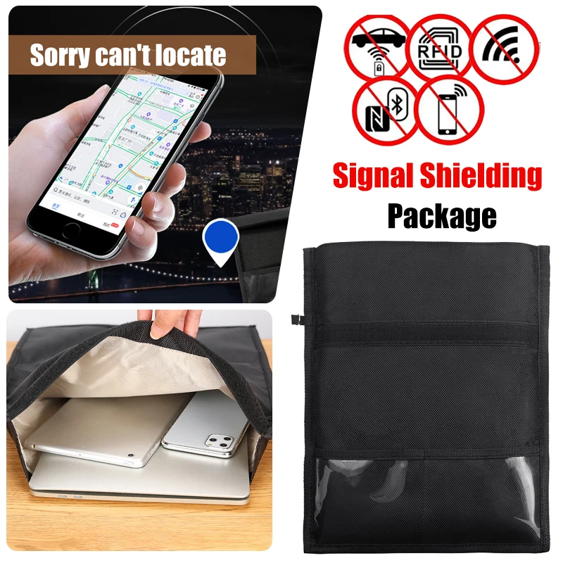 1pc notebook signal shielding bag rfid anti theft brush cell phone faraday bag radiation signal blocking bag pouch free global shipping