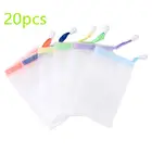 Сетка для вспенивания мыла, нейлоновая пенка для душа, мешок с воздушно-пузырьковой сеткой, 25 штук, случайный цвет