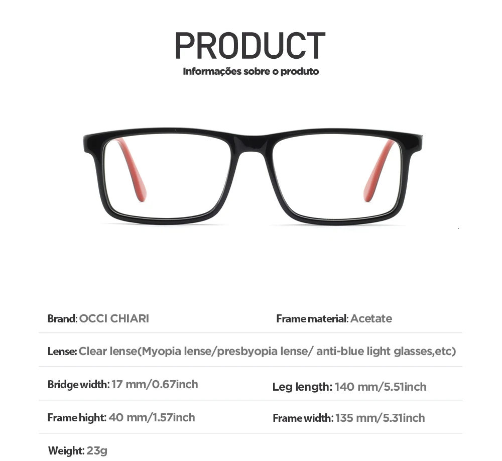 OCCI CHIARI, мужские очки, оправа, очки, oculos de grau gafas, ацетат, прозрачные линзы, оптическая близорукость, очки по рецепту, W-CAPUA