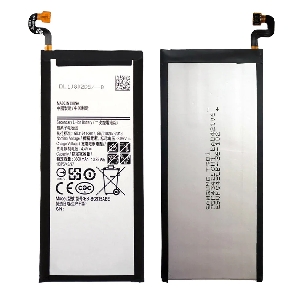 

100% Original Battery For Samsung Galaxy S7 Edge G935 G395F G935A 3600mAh EB-BG935ABE EB-BG935AB Bateria Replacement For S7 edge