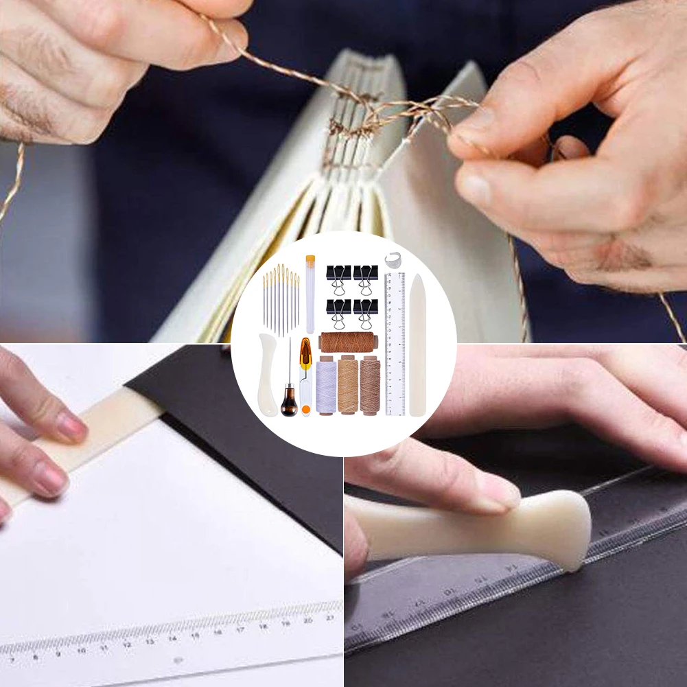 

Bookbinding Tools Kits,25 PCS DIY Crafts Kit Premium Sewing Tools for Leather,Handmade Books for Handmade Books Bookbinding