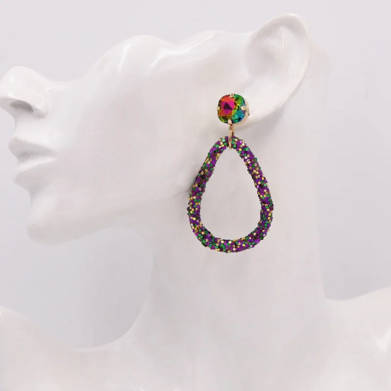 Серьги подвески Oorbellen из блестящей смолы для женщин большие серьги в богемном