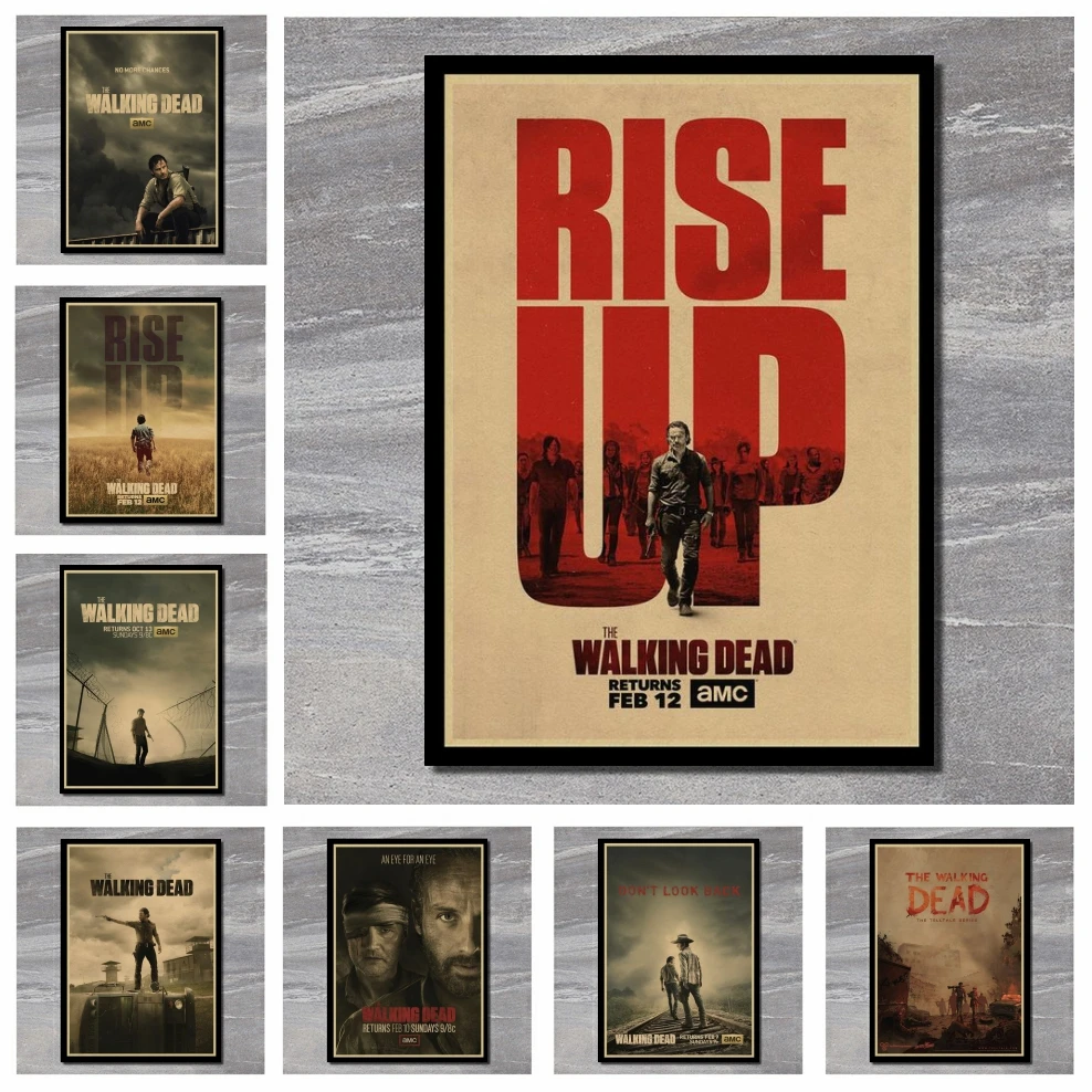 

Ходячие мертвецы сезон 7 ретро крафт плакаты Наклейка на стену домашний бар плакаты домашний Декор подарок