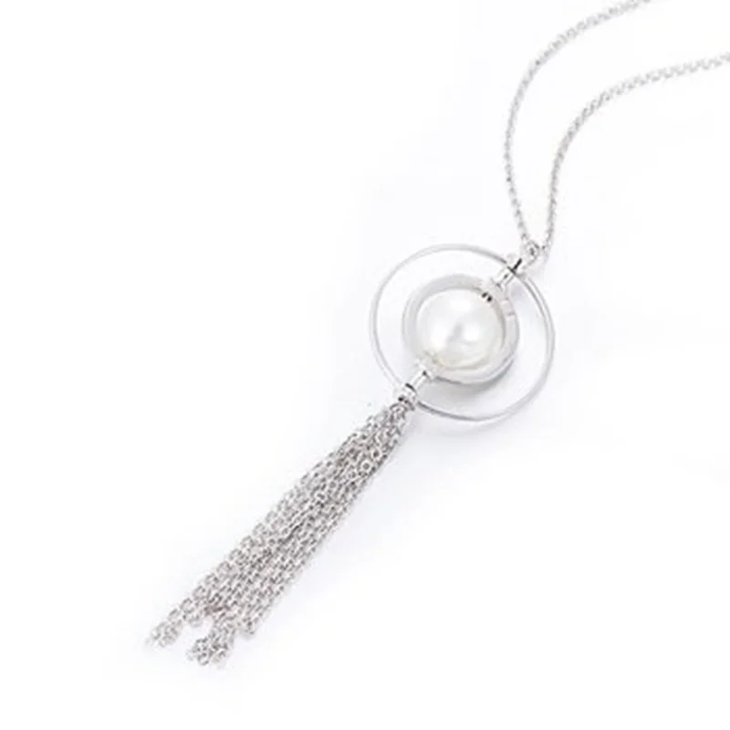 

Ladies Fall/winter Wild Long Pendant Silver Necklace Creative Pendant Hanging Jewelry K9L-1106X