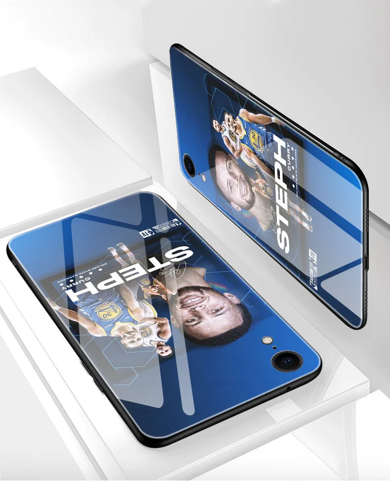 Модные звезды баскетбола из окрашенного закаленного стекла чехол-накладка на