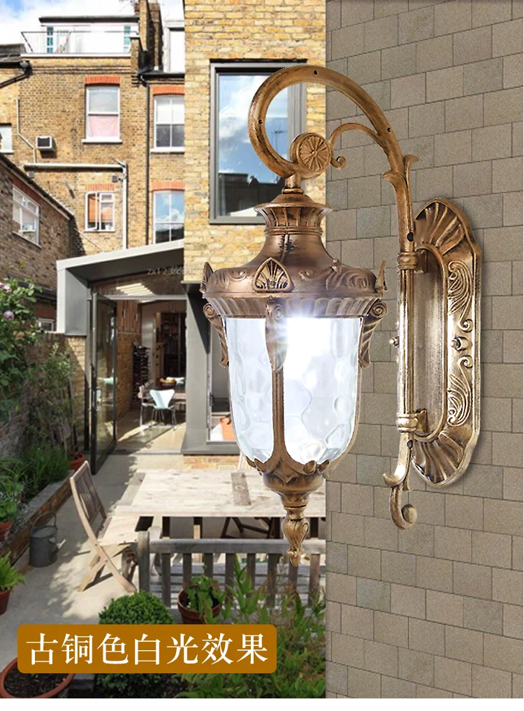 Европейский стиль ретро открытый водонепроницаемый светодиодный настенный