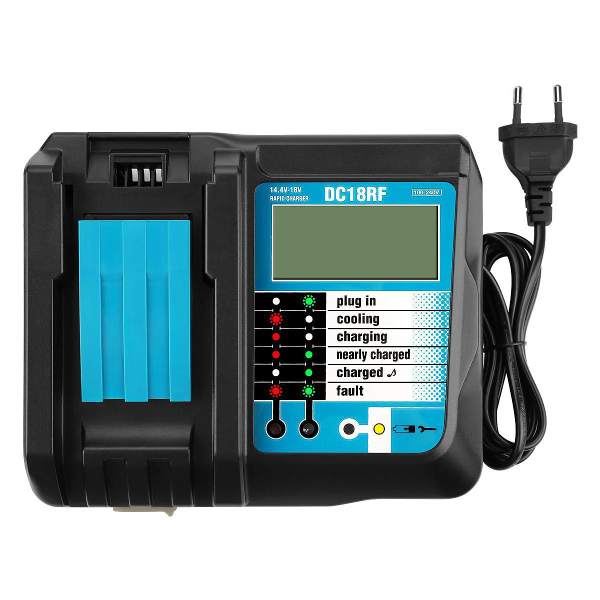 Фирменная новинка альтернативные Makita Makita14.4V/18В зарядное устройство, usb-интерфейс ЖК-дисплей Дисплей DC18RF Зарядное устройство
