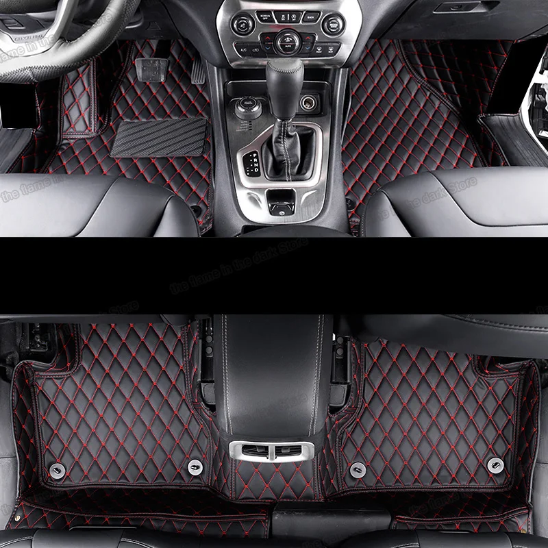 Кожаные коврики Lsrtw2017 для салона автомобиля напольные Jeep Grand Cherokee Wh Wk 2004 2005 2006 2007