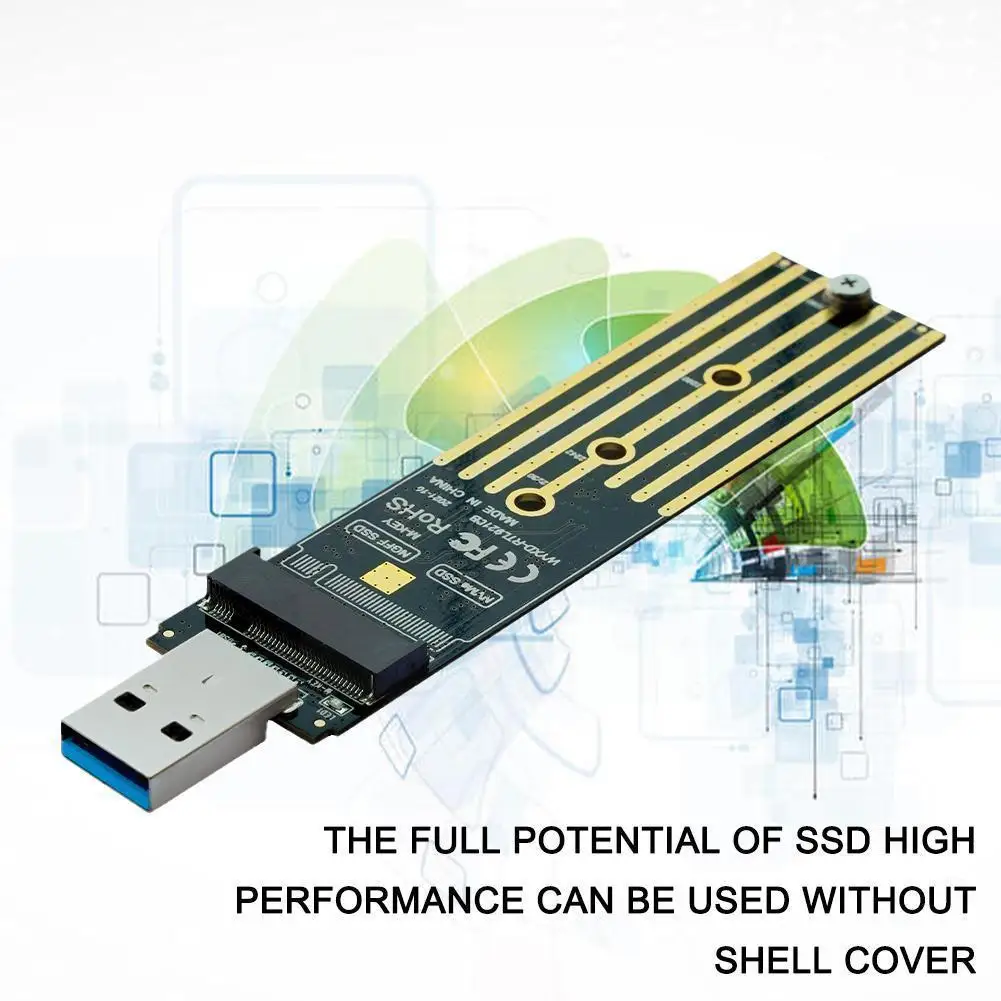 

M.2 Nvme Ssd To Usb 3.1 Adapter Pci-e To Usb-a 3.0 Internal Converter Card 10gbps Usb3.1 Gen 2 For Outfit W3o5