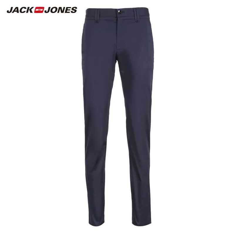 NIGHT SKY JackJones мужские осенние Стрейчевые хлопковые Узкие повседневные брюки, мужская одежда 218214504 - Цвет: NIGHT SKY