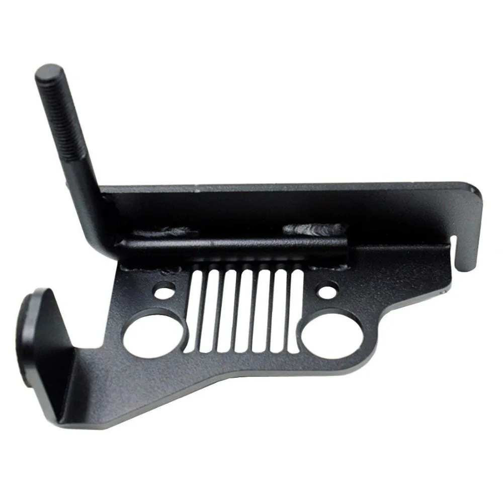 

Front Foot Pegs for 2007-2017 Jeep Wrangler Unlimited Black Powder Coated Foot Rest Grille Kick Panel Solid Oxidized Iron(1pair)