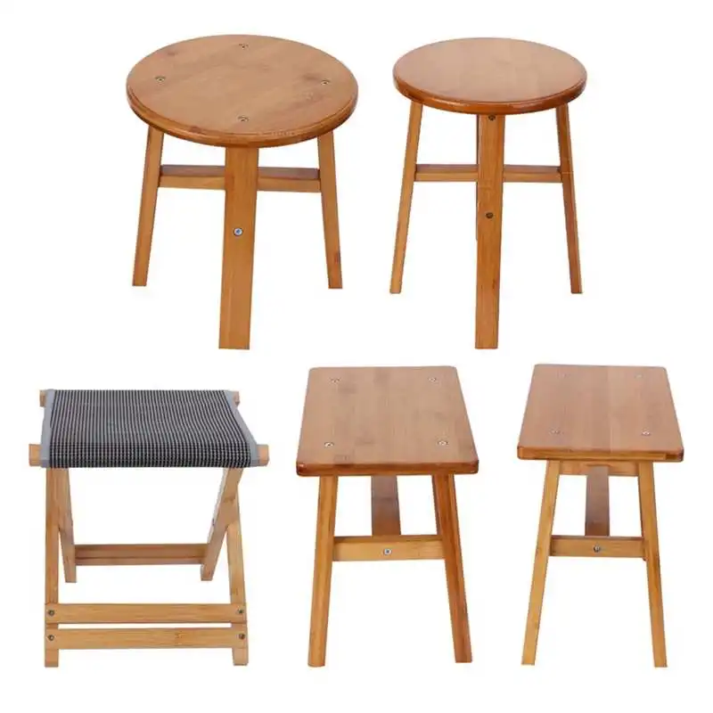 

cloth cabinet shoe organizer rack Multipurpose Small Bamboo Stool Low Stool Children Bench for Home Living Room Supplies