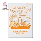 Трафарет с цветочной корзиной для стен, картина, фотоальбом, декоративное тиснение сделай сам, бумажная открытка, цветочный шаблон