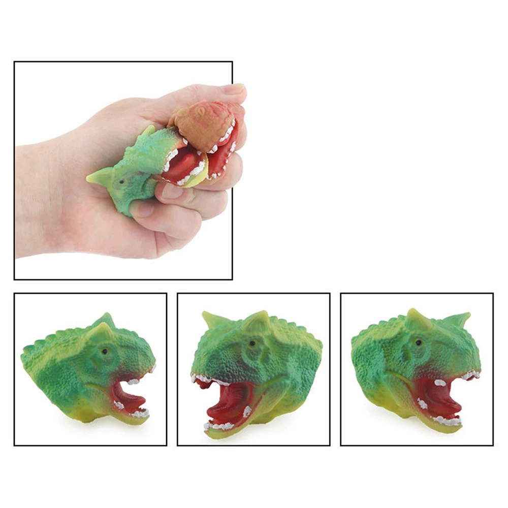5 шт. игрушка-марионетка на палец реалистичный динозавр фигурка головы животного