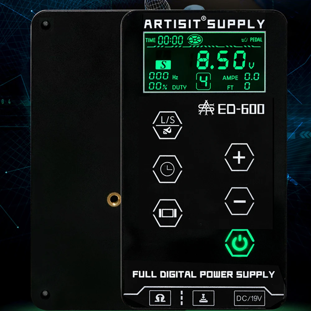 Manooby Professional Tattoo Power Supply Upgrade Machine Intelligent Digital LCD Makeup Dual Supplies | Красота и здоровье
