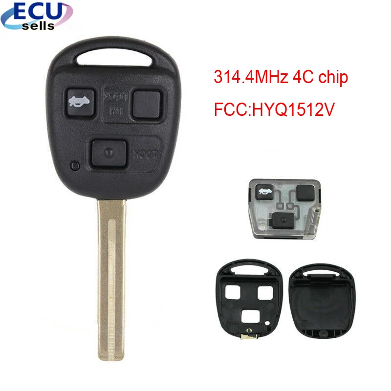 3 кнопки 314 4 МГц 4C Чип дистанционный ключ для Lexus ES300 GS300 IS300 FCC:HYQ1512V|Ключ от авто| |