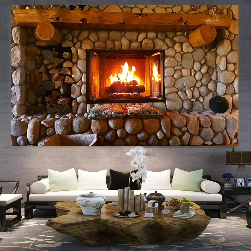 

Гобелен Рождественский настенный Рождественский камин для дома деко гобелены Рождественская елка большой размер гобелены