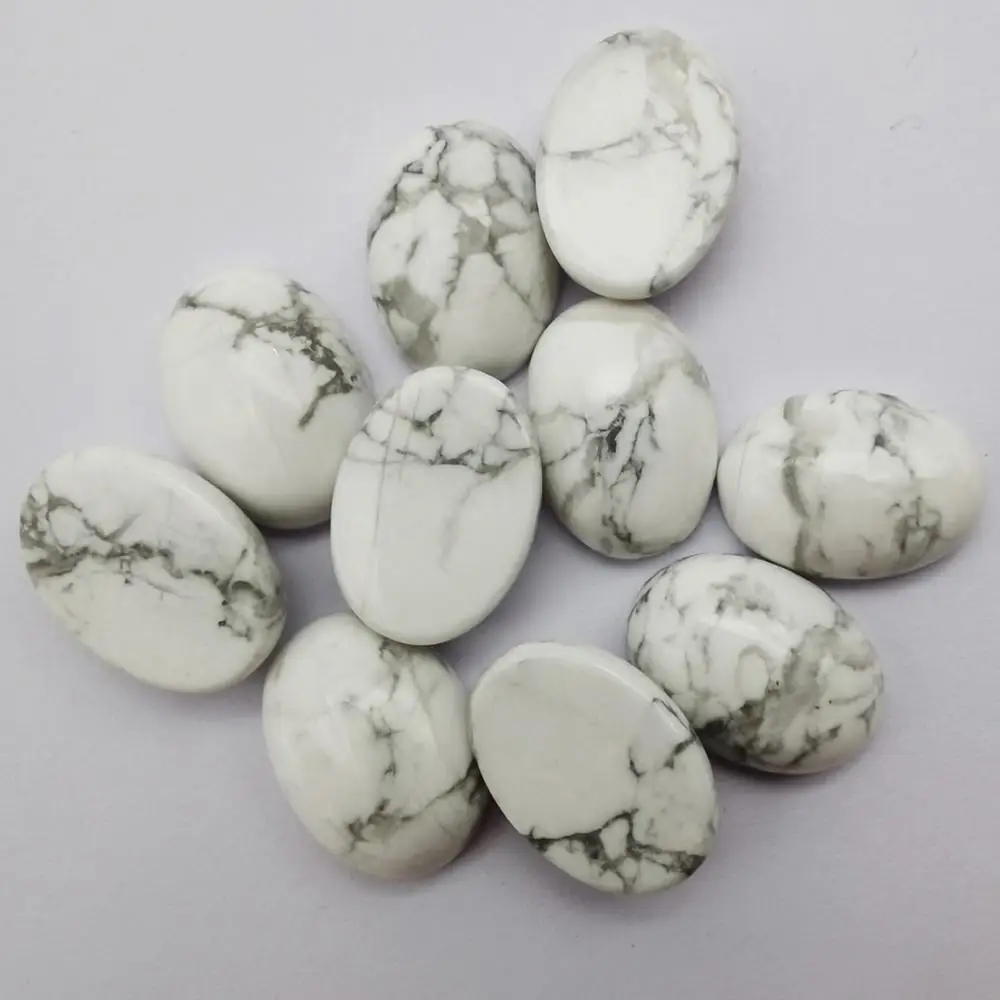 18x13 мм белый овальный кабошон Howlite ювелирные изделия для женщин Подарочный бисер