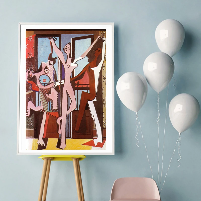 Настенный плакат и печать трех танцоров Пикассо декоративная живопись на холсте