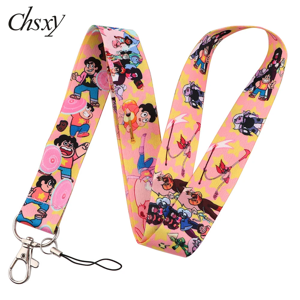 

Anime Steven Universe Cartoon Figure Lanyards Keychain Print Webbing Hang Rope Lariat Neck Straps Phone ID Accessories Wholesale