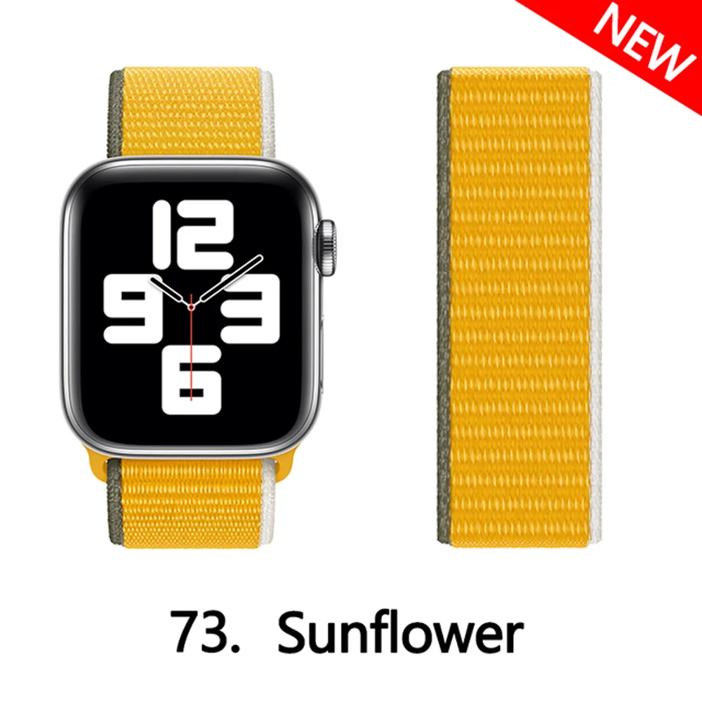Ремешок нейлоновый для Apple watch band 44 мм 40 браслет iwatch 42 38 смарт часов correa 6 se 5 4 3