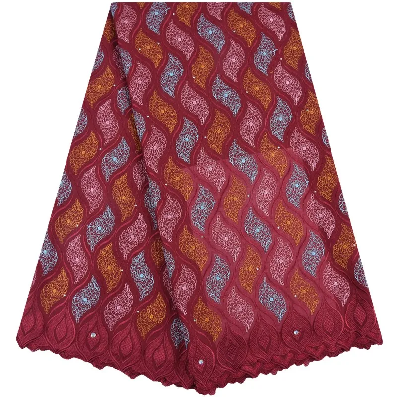 New Arrival African Swiss Cotton Voile Lace In Switzerland Stoned Royal Blue Golden Thread Nigerian Tulle Laces For Sewing F1729 | Дом и сад