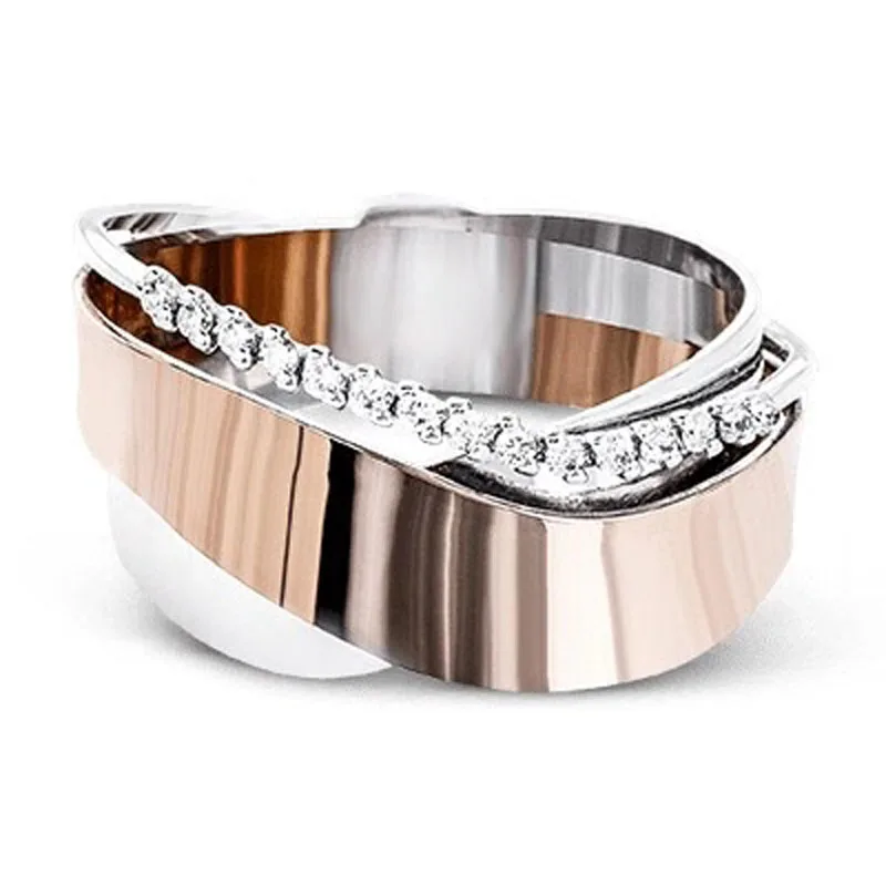 

Exaggerated Personality Silver Color Retro Large Rings For Women Punk Style Luxury Crisscross Statement Ring