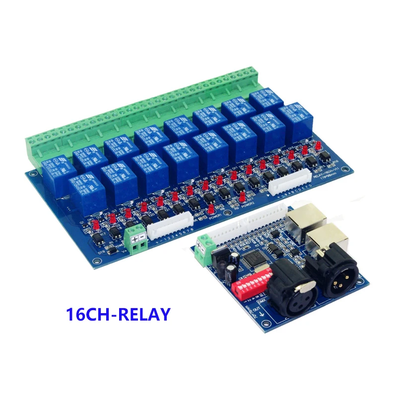 Оптовая продажа 16-канальный релейный переключатель контроллер dmx512 выход