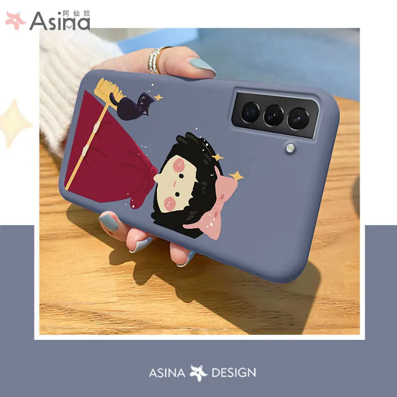

ASINA Cute Couple Case For Samsung Galaxy S21 Ultra S20 S10 S9 Plus Soft Liquid Silicone Cover For Samsung Note 9 10 20 Fundas
