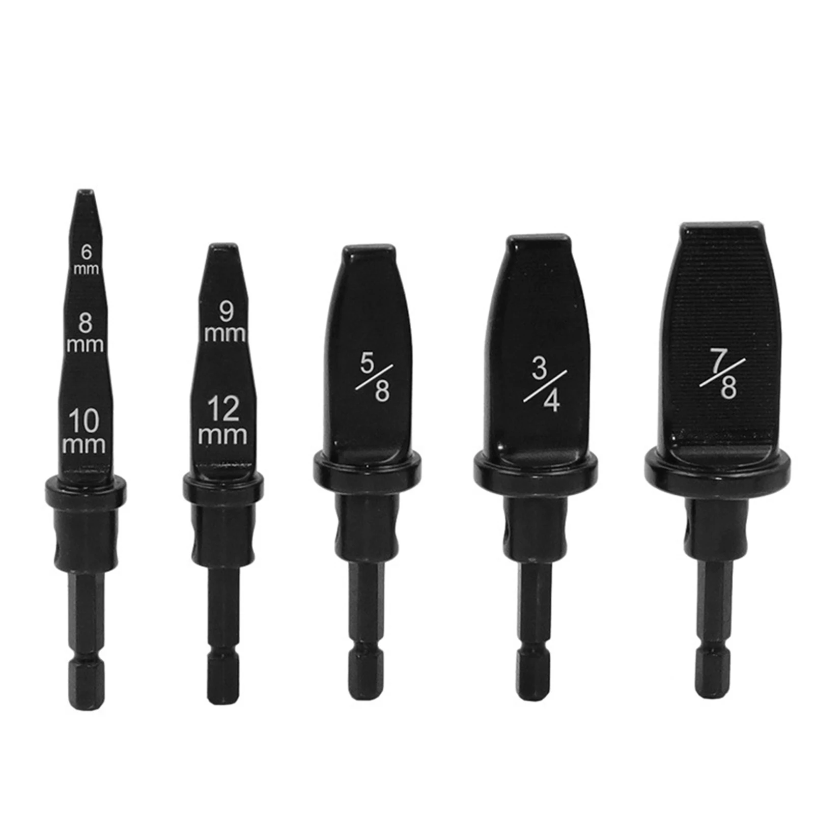 

5Pcs Metric/Imperial Tube Pipe Expander Support Multifunction Copper Pipe Flaring Tool Portable Bearing Steel Drill Bit