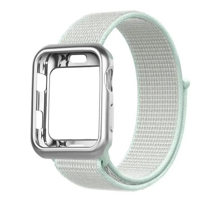 Ремешок для часов apple Watch band Спортивная петля correa apple watch 4 3 iwatch band 38 мм 42 мм 44/40 мм нейлоновый браслет+ чехол для часов