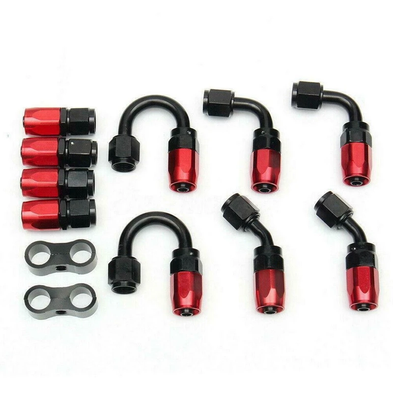 13 шт. 6AN-6 фитинг из нержавеющей стали нейлоновый плетеный шланг для масла 16FT |